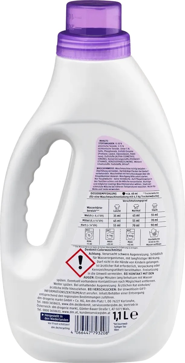 Гель для стирки Denkmit Colorwaschmittel 1,1л.11