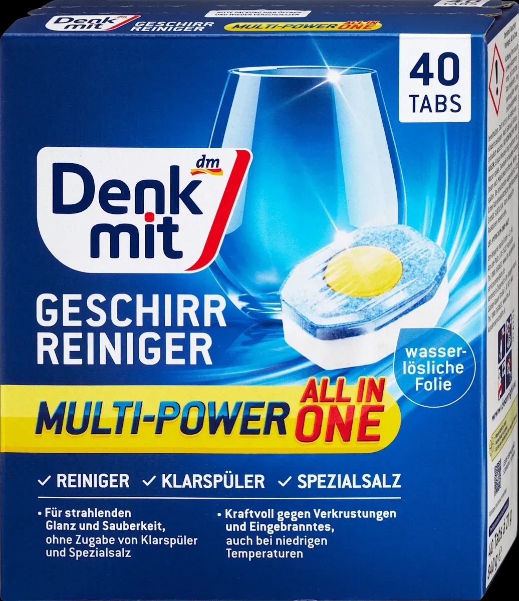 Таблетки для посудомийної машини Denkmit Multi-Power 12 in1 40шт00