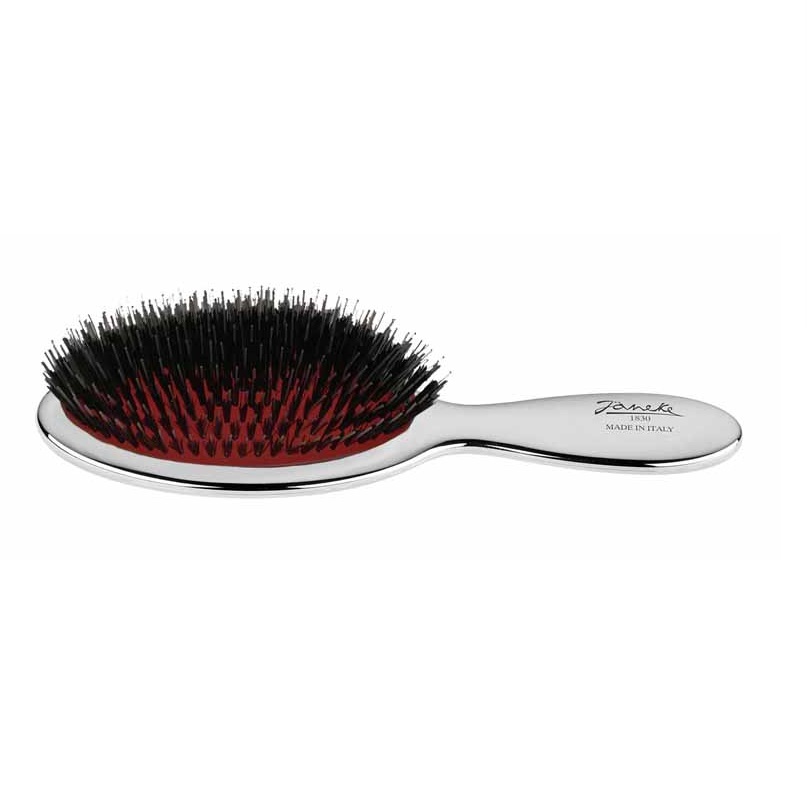Janeke Silver Very Big Hairbrush with Boar-Nylon Bristles 10