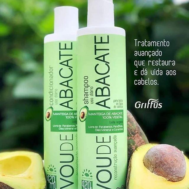 Шампунь для интенсивного восстановления поврежденных волос Griffus Shampoo Vou de Abacate11
