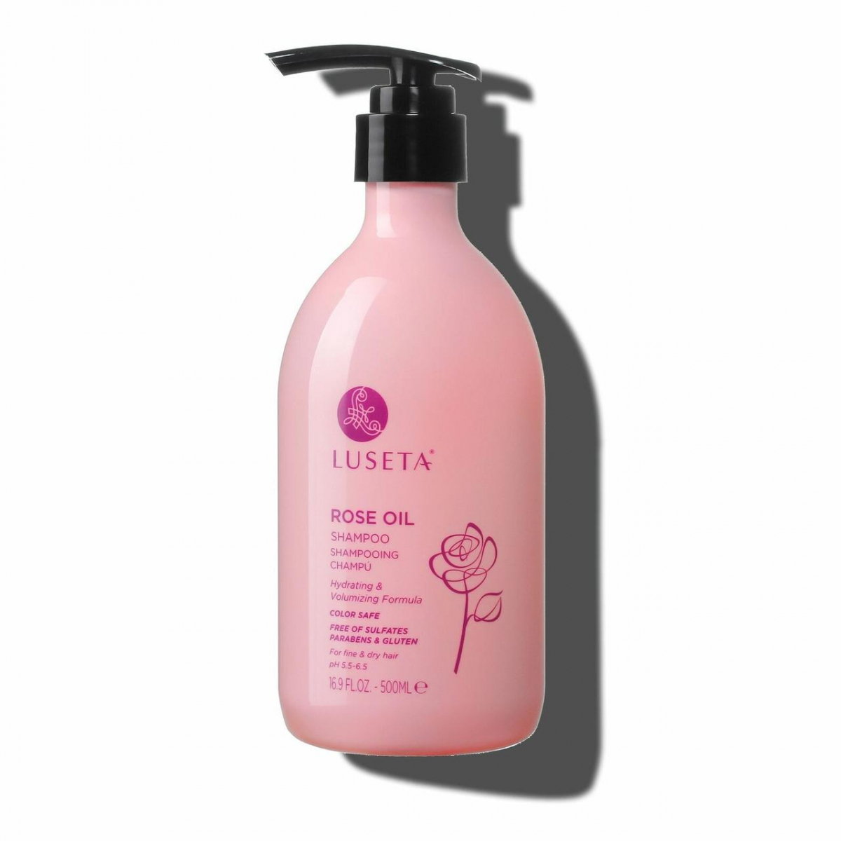 Шампунь для об'єму волосся Luseta Rose Oil Shampoo00