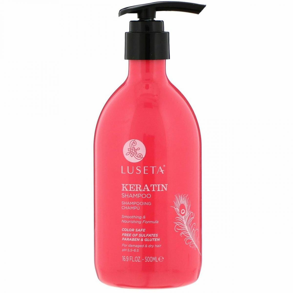 Шампунь з кератином для зміцнення волосся Luseta Keratin Smooth Shampoo00